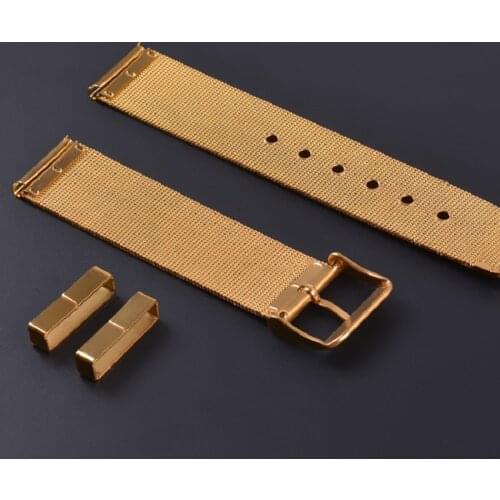 Stainless Steel Watch Band Wholesale Watch Accessories Fine Metal Mesh Watch Strap Buckle Watchband With Box Tool Dropshipping
