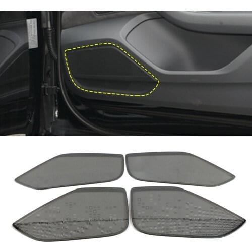 For Audi A8L D5 2017-2020 Stainless Car Door Panel Loudspeaker Pad Speaker Cover Trim Frame Sticker Moulding Accessories