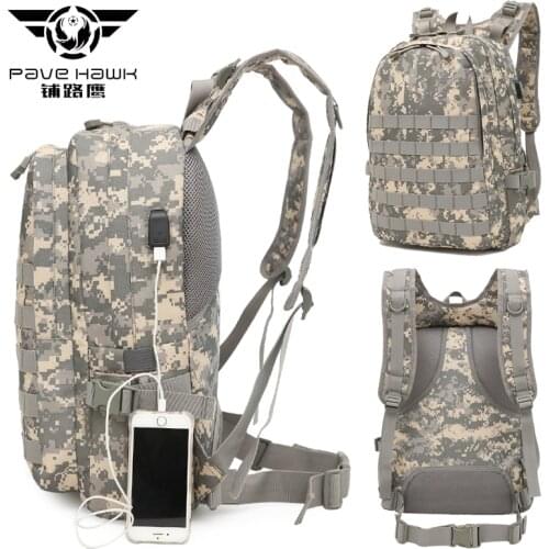 PAVEHAWK Travel Mountaineering Backpack Men Women Bag Duffle Molle Rucksack Camouflage Male Luggage School Boys Shoulder Bags