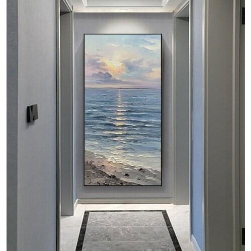 Sailing Boat Oil Paintings Handmade On Canvas Hand Painted Abstract Seascape Pictures Large Cuadros Home Office Wall Decoration