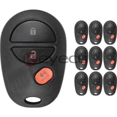 KEYECU 10 PCS* New Keyless Entry 3B Remote Car Key Fob for Toyota Sienna Tacoma 2005-2011