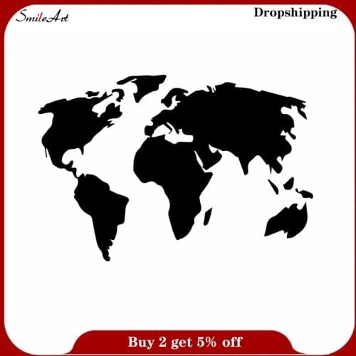 Creative Map Wall Sticker Pvc Wall Stickers Wall Art Wall Paper Pvc Wall Decals Art Decals