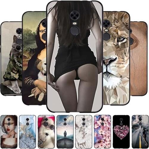 Soft Silicone Case For Xiaomi Redmi 5 Case Cartoon Printing Phone Cover on For Redmi 5 Plus Redmi5 Coque Soft TPU Funda