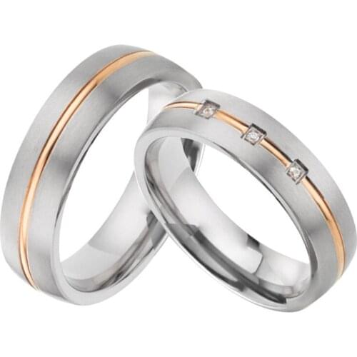 1 pair custom mens womens Alliances wedding band couple rings set titanium jewelry anniversary promise ring