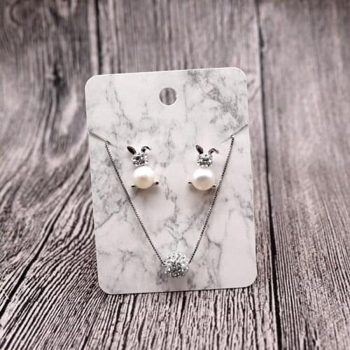 Wholesale Fashion 100pcs 5x7cm Colorful Round Dot Paper Jewelry Necklace Earrings Display Packaging Card Can Customized LOGO