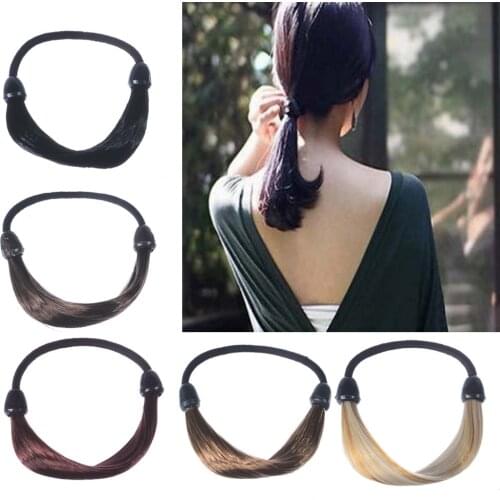 Wholesale Girls Fake braids hair tie women hairbands gum ladys accessories