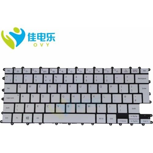 OVY UK IT Backlight keyboard for Samsung Galaxy Book Flex 2020 13.3 inch British Italian silver layout laptop KB DSNR297AS sale