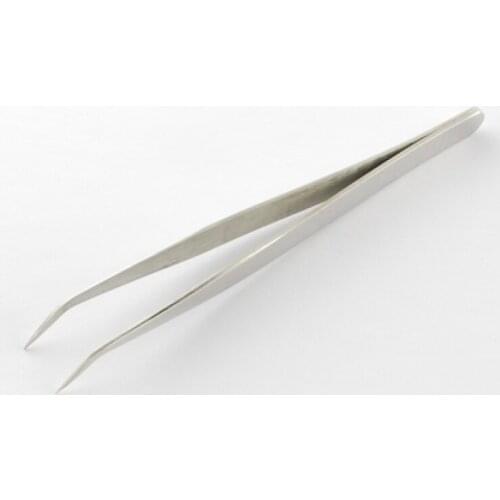 304 Stainless Steel Beading Tweezers, 125x9x7mm