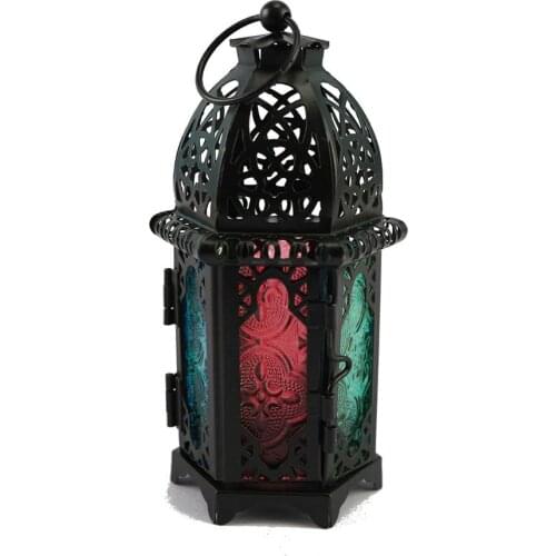 Candle Holder 7*17cm. Moroccan Metal Candle Holder Home Coffee Shop Deco Iron Hanging Candle Lantern