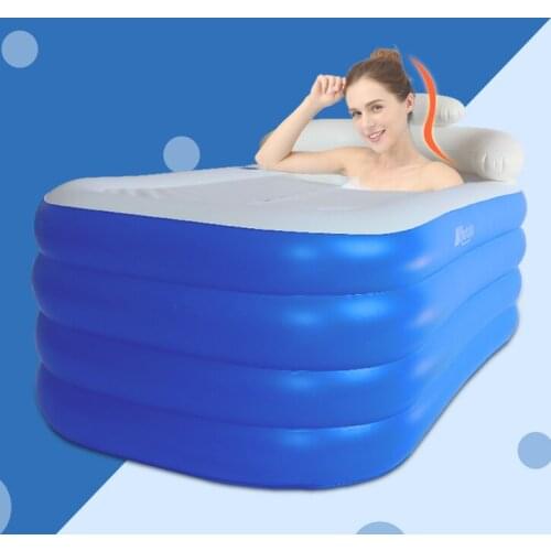 Adults Portable Bathtub Large Blue Inflatable Sauna Portable Bathtub Hot Lid Eco Friendly Banheira Adulta Household EH60PB