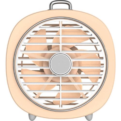 Portable Travel Mini USB Fan Laptop Computer PC Cooler Cooling Desktop Fans Mini USB Desk Fan with Support Night Light