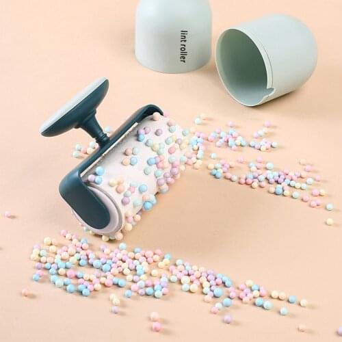 Portable viscous dust collector cat and dog hair cleaning brush tearable capsule sticky hair roller bed hair cleaning brush