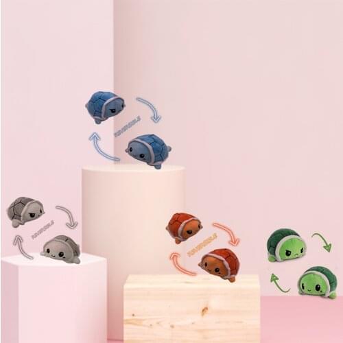 Dropshipping Reversible Tortoise Gato Kids Plushie Plush Animals Unicorn Double-Sided Flip Cute Toys For Peluches Poulpe Toys