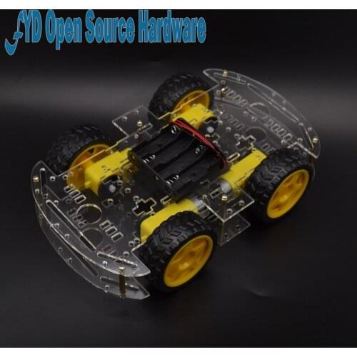 1 pc Motor Smart Robot Car Chassis Electronic Manufacture DIY Kit Speed Encoder Battery Box 4WD 4 Wheel Drive Car