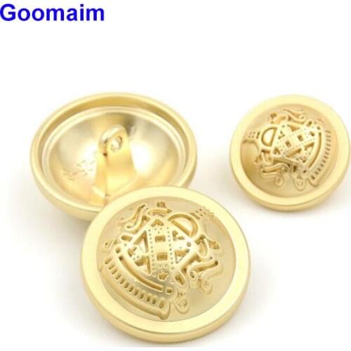 100pcs grade shield crown buttons sewing jeans metal braces buttons for ladies sweater fashion snap buttons for mens jeans