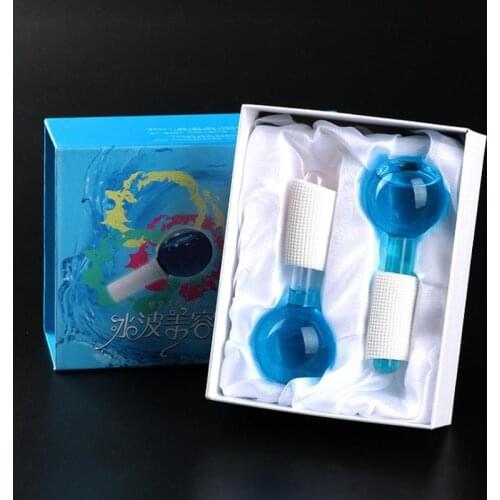2pcs Massage Globes Ice Hockey Energy Crystal Ball Cooling Beauty Ice Globes Massage Tools Neck Body Massager