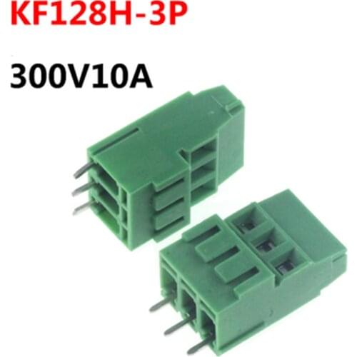 5pcs 5.08mm pitch KF128H-2p 3p 300V 10A Screw type PCB splice terminal Spliceable Screw type