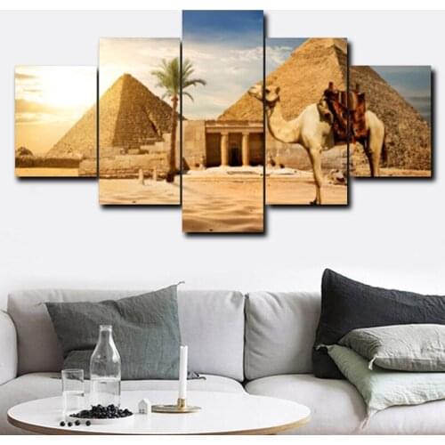 5Pcs Desert Camels Egypt Cairo Pyramid Embroidery Cross Stitch Full Round Square Drill 5D Diy Diamond Painting MosaicZP-3888