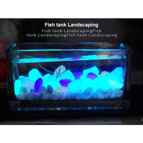 50pcs Garden Decor Luminous Stones Glow In Dark Decorative Pebbles Outdoor Fish Tank Decoration Pebble Rocks Aquarium Fishbowl