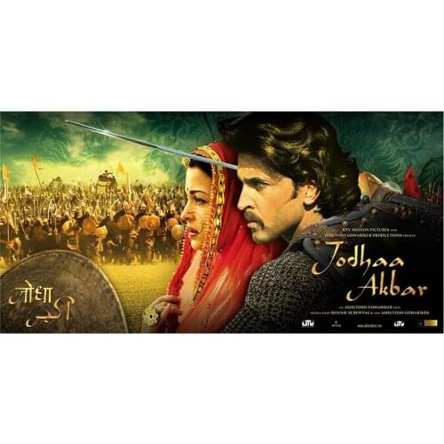 5D DIY Full Round Diamond Painting Jodhaa Akbar Movie Poster 3D Embroidery Cross Stitch Rhinestone Mosaic Home Decor Art Y1392