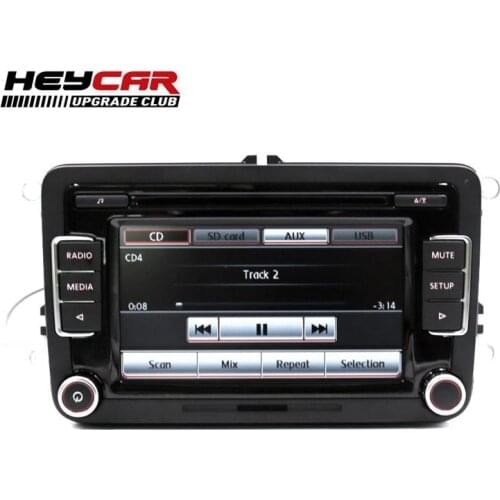 Original Car Radio RCD510 CD USB AUX RVC Rear View Camera for Golf 5 6 MK5 MK6 Jetta CC Tiguan Passat with Code