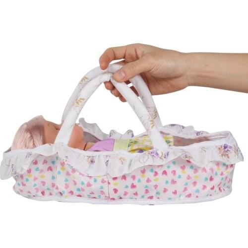 White Sleeping Bag Fit 28 Cm Doll Travel Handbag Doll Accessories Baby Dolls Carrier Bag Education Toy Birthday Present Gift