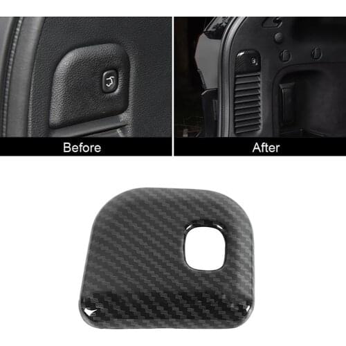 Carbon Fiber Trunk Switch Decoration Cover Trim Frame Sticker for Jeep Grand Cherokee 2011-2020 Black New Style Car Accessories