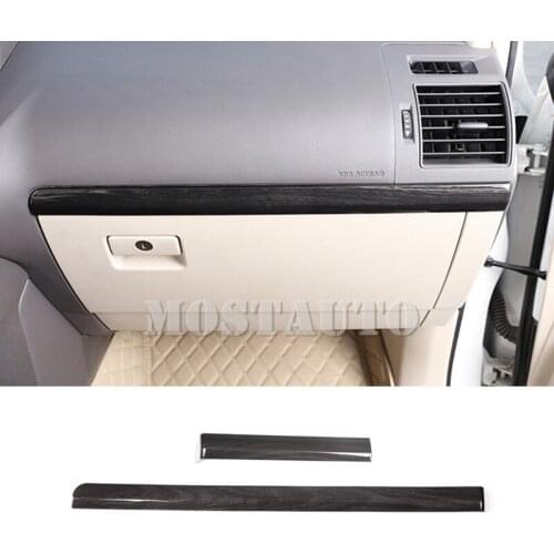 For Toyota Land Cruiser Prado FJ150 Black Center Console Molding Trim Cover 2010-2019 2pcs Car Accessories Interior Car Decor