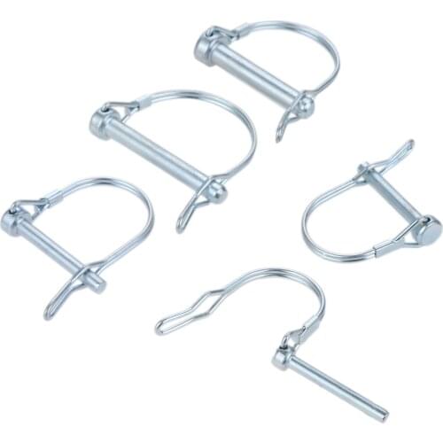DRELD 5/2pcs Quick Lock Release Trailer Truck Coupler Safety Pin Bicycle Stroller Cargo Boat Hitch Hook Clip D shape Buckle Pin