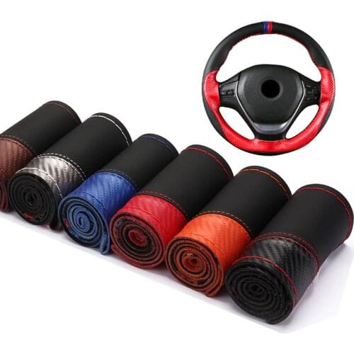 Flash mat Car steering wheel cover for Mini Cooper R52 R53 R56 R57 R58 F55 F56 F57 Countryman R60 F60 Mini One Car Accessorie