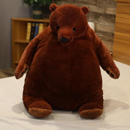 100cm giant simulation DJUNGELSKOG bear toy Plush Brown Teddy Bear Stuffed Animal doll lifelike home decor birthday gift for kid