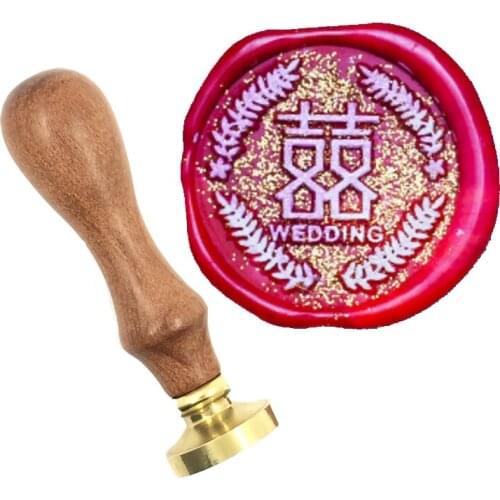 Chinese XI wedding love lover wax seal snowman wood handle wax,DIY Scrapbooking wax stamp copper head,Vintage high quality140