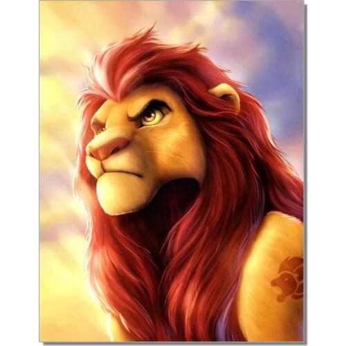 5D Disney Full Square/ Round Drill DIY Diamond Painting Lion King Cross Stitch Mosaic Fawn Bambi Home Decoration Childrens Gift