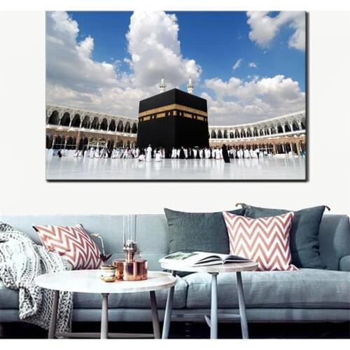 Lslamic Eid The Holy Kaaba Canvas Posters and Prints Canvas Painting Canvas Wall Art Picture for Living Room Home Cuadros Decor