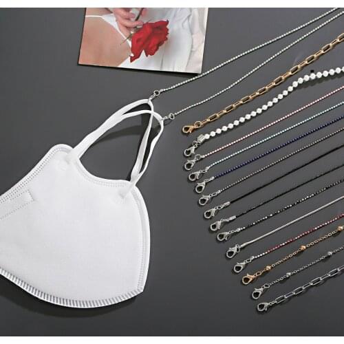 Face Mask Chains Lanyard Alloy Womens Mens Chain on The Neck Glasses Cord Holder Sunglasses Rope Hang Masks Necklaces 2021