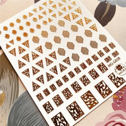 MG-G038-365 Shape Triangle Rhombus Square 3D Back glue Nail decal Nail sticker Nail decoration Nail art Nail tool Nail ornament