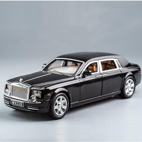 1:24 Rolls Royce Phantom Alloy Car Model Six Door Pull-back Toys Car Rubber Tire High Quality Kids Gifts Diecasts & Toy Vehicles