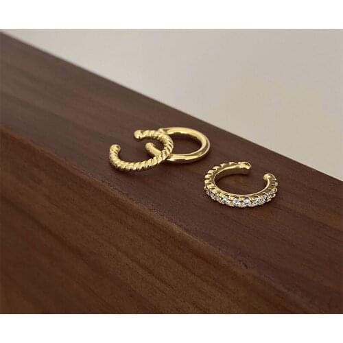 Fashion 3 pcs Ear Cuff Set Clip On Earrings ear cuffs fake piercing Earrings for women Trend Jewelry 2021 Gift