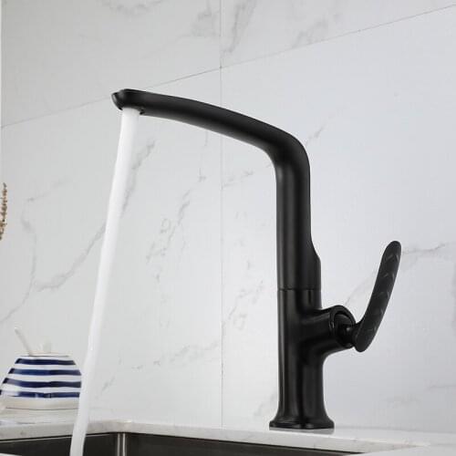 Fashion Original Design Brass Kitchen sink faucet Luxury High Quality Copper Cold hot water Kitchen Tap Rotatable,ORB/Black