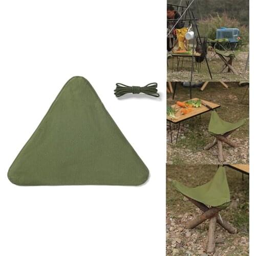 New Portable Triangular Nylon Canvas Stool Seat Folding Waterproof Nylon Canvas Stool Seat for Outdoor Camping Fishing Hiking