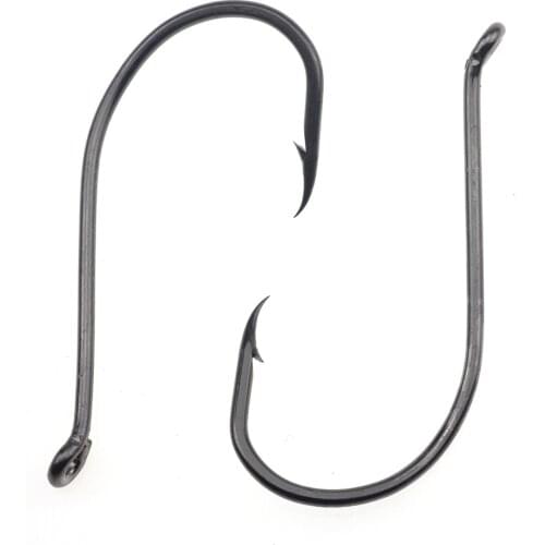Rompin 50pcs Octopus Fishing Hook 8299 HC-72A High-carbon steel fishhook Saltwater Bass Black Offset Octopus Beak Bait size6-9/0