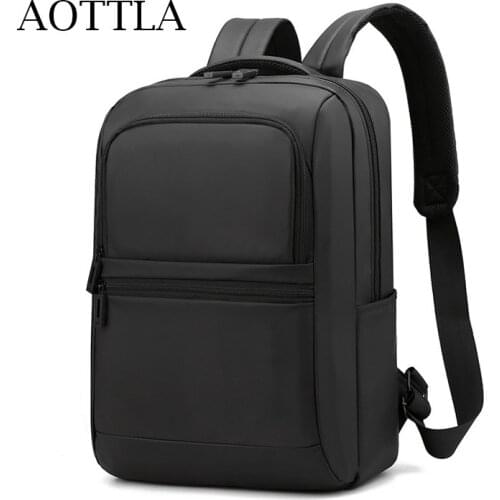 AOTTLA Laptop Bag New Mens Backpack Nylon Leisure Male Backpack Large Capacity School Backpack Travel Business Fashion Packbags