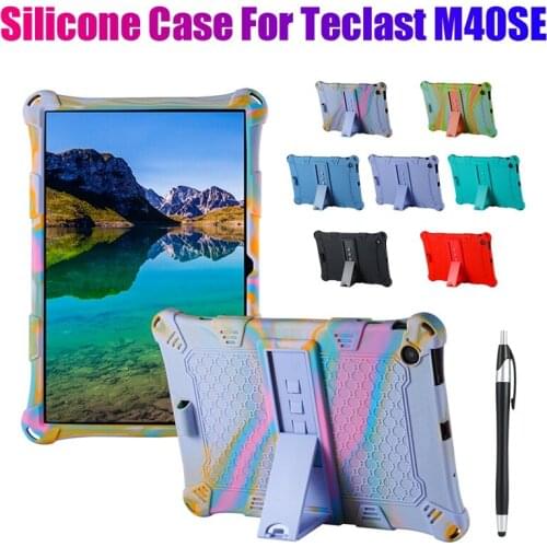 Silicone Case for Teclast M40SE 10.1 Inch Tablet Case Anti-Drop Protection Case with Tablet Stand and Pen