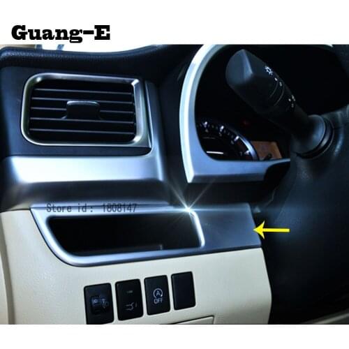 Car Styling Cover Trim ABS Right Hand Drive Cup Holder Switch Storage Box Frame 3pcs For Toyota Highlander 2015 2016 2017