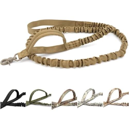Tactical Dog Leash Dogs Pet Collars Adjustable Elastic Outdoor Rope Quick Release Hot Sale Military Charge Training Dog Leash