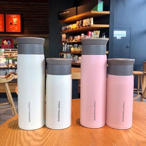 TYESO Water Bottle Thermos Flask Stainless Steel Bottles Vacuum Cup Insulated Wide Mouth Free Shipping Travel Cups 350/500ml