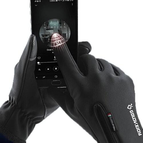 Unisex All-fingered Touch Screen Gloves Winter Warm Anti-Slip Gloves hicken Warm Mittens Touch Screen Gloves Fleece Lining Glove