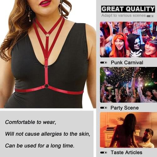 Wine Red Bondage Sexy Plus Size Lingerie Harness For Plump Women Belt Tops Hollow Bra Adjust Waistband Suspender Dress Dance