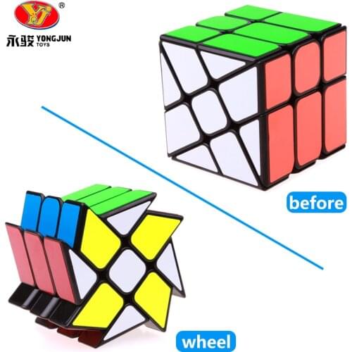 Yongjun YJ Wind Wheel Cubes 3x3x3 Magic Puzzle Cube Professional Speed Cube Learning Educational Toys For Kids Gift
