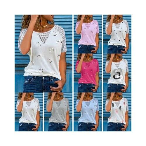 Lace Patchwork Women T Shirt 2021 Summer New Ladies Short Sleeve Slim White Black Tee Tops 5XL Plus Size Casual T Shirt Clothes